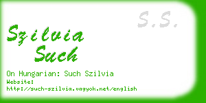 szilvia such business card